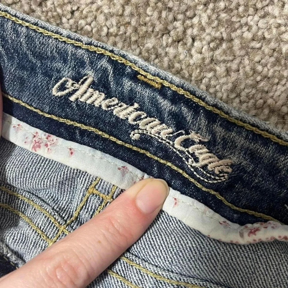 y2k 2000s American Eagle lowrise blue bootcut jeans - Picture 2 of 7